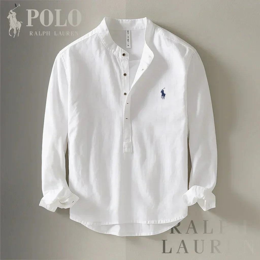 RL Casual Mandarin Collar Shirt – Men’s Long Sleeve